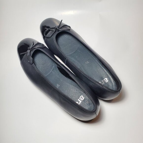 LIKE-NEW U.S. Size 8 Ara Women’s Bel Toe Cap Pump Black Shoes Heel - Picture 3 of 8